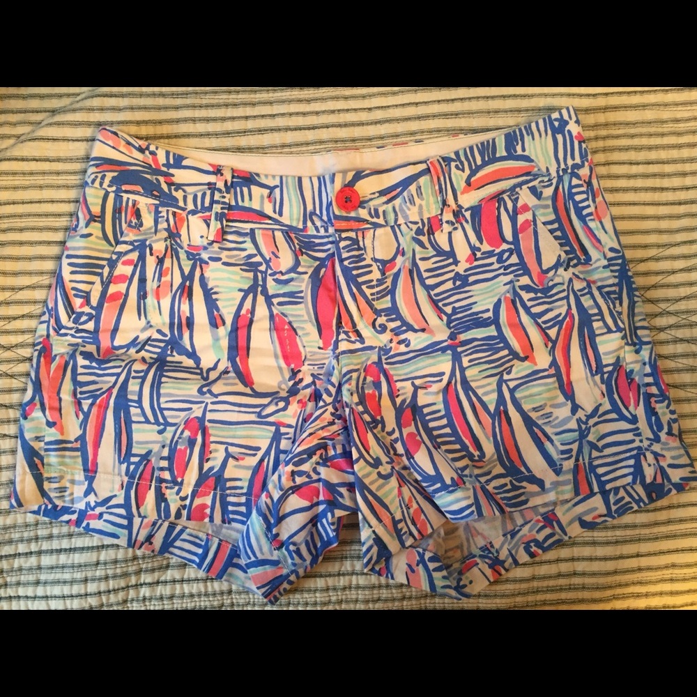 Lilly Pulitzer Red Right Return Callahan Shorts